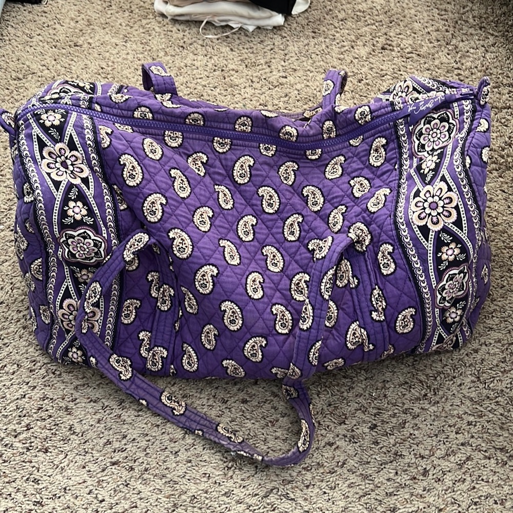 Vera Bradley purple duffle bag
